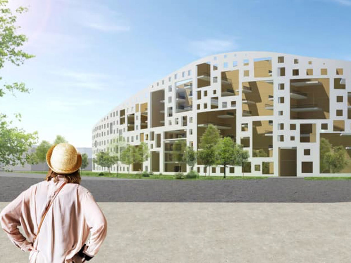 Jyrkkälä1-vison 3D-kuva rakennuksesta Turun Jyrkkälässä